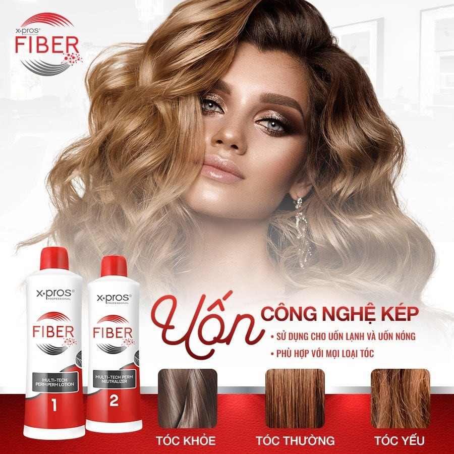 Thuốc uốn X.Pros Fiber giúp tóc yếu vẫn có được những lọn xoăn khỏe đẹp