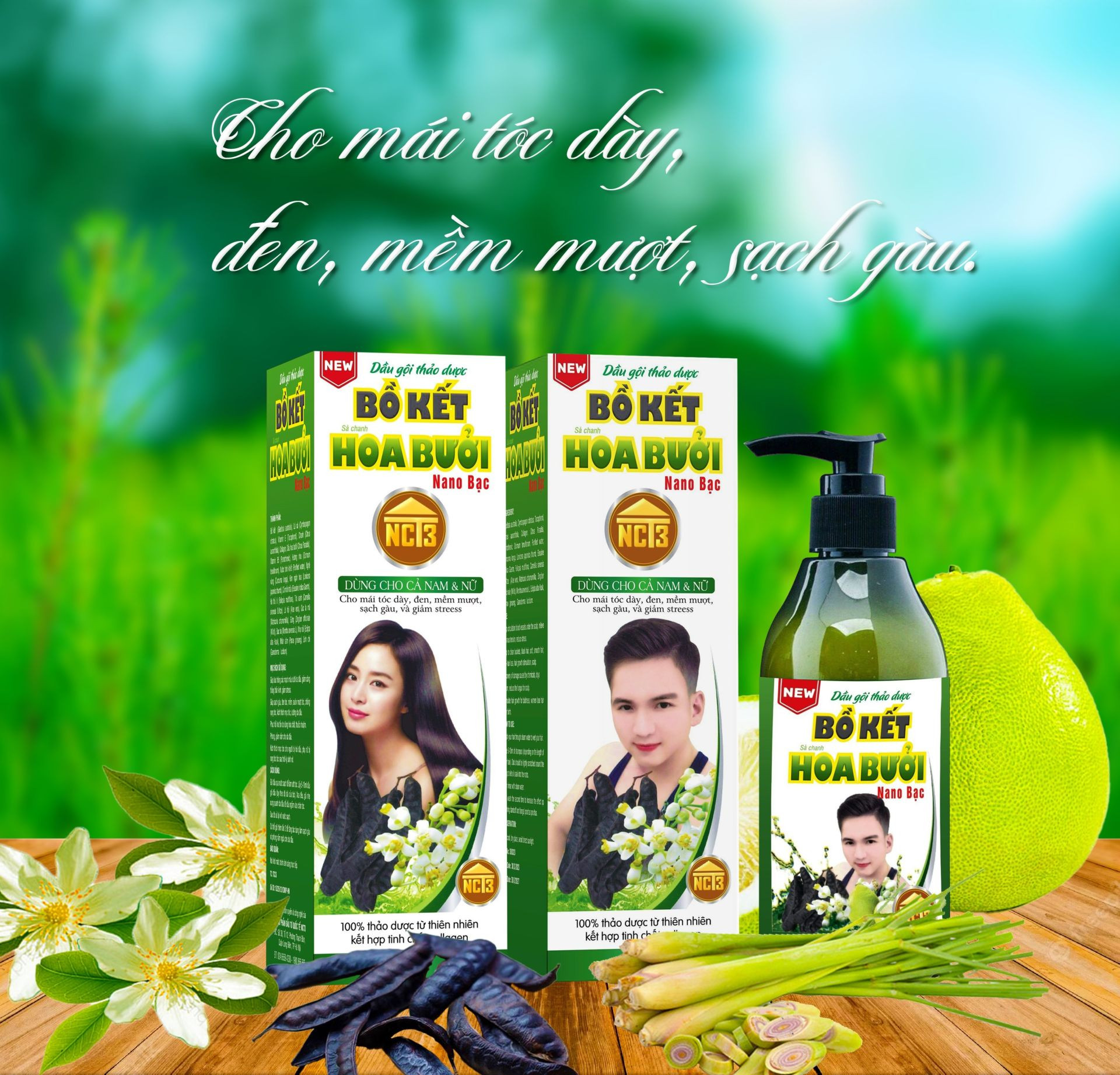 Dầu Gội Thảo Dược Bồ Kết Bông Bưởi